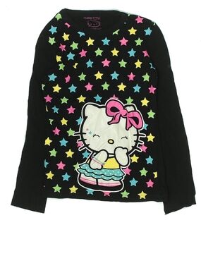 Hello Kitty Black Long Sleeve Top with Multicolor Stars & Matching Leggings